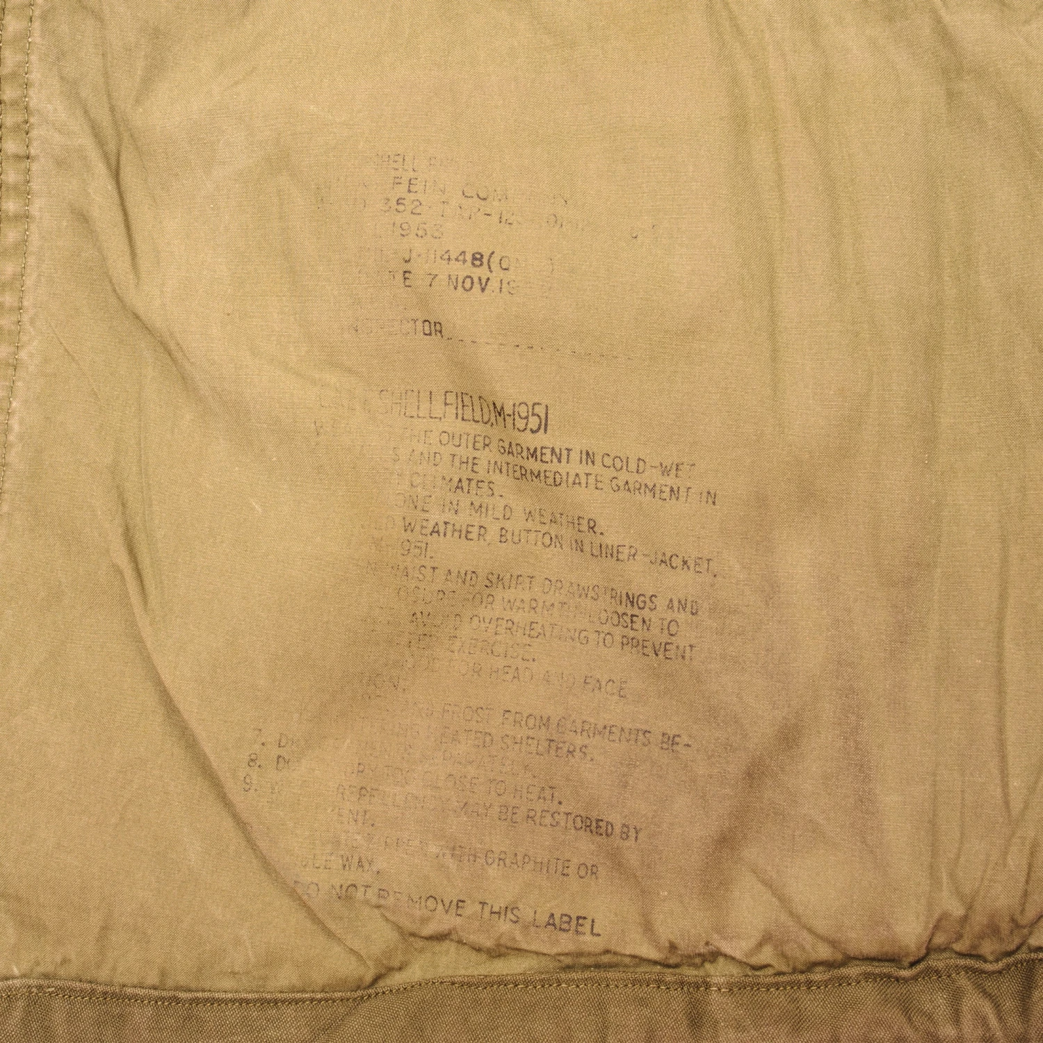 VINTAGE US ARMY M-1951 M51 FIELD JACKET 1953 KOREAN WAR SIZE MEDIUM SHORT(Vintage Us Army M 1951 M51 Field Jacket 1953 Korean War Size Medium Short) 4 VINTAGE US ARMY M-1951 M51 FIELD JACKET 1953 KOREAN WAR SIZE MEDIUM SHORT(Vintage Us Army M 1951 M51 Field Jacket 1953 Korean War Size Medium Short) - Image 4