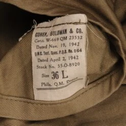 VINTAGE US ARMY M-1939 OVERCOAT WOOL COAT 1942 WW2 SIZE 36L(Vintage Us Army M 1939 Overcoat Wool Coat 1942 Ww2 Size 36l) 10 VINTAGE US ARMY M-1939 OVERCOAT WOOL COAT 1942 WW2 SIZE 36L(Vintage Us Army M 1939 Overcoat Wool Coat 1942 Ww2 Size 36l) -Rare Gear USA Shop DSC 7525