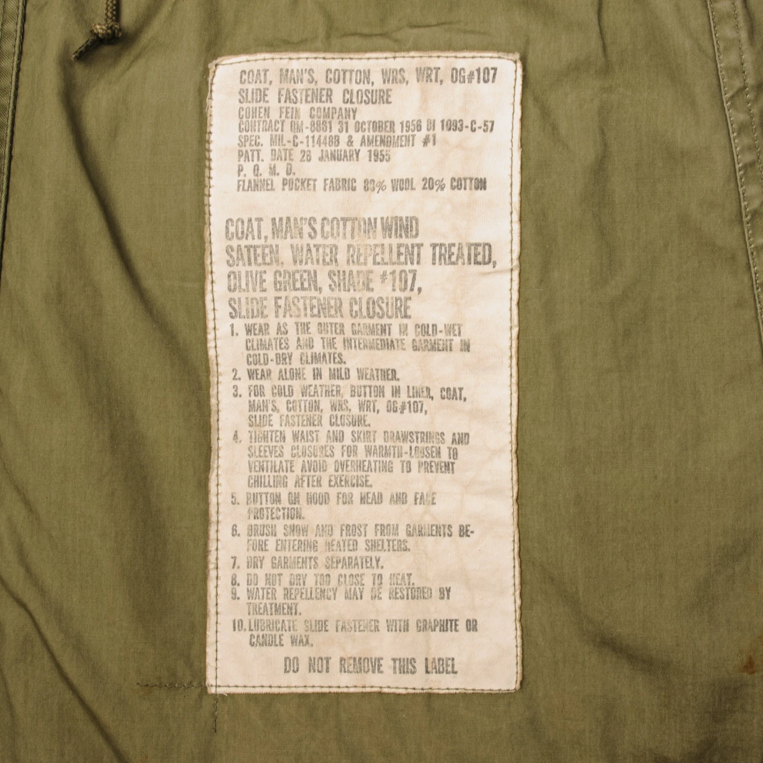 VINTAGE US ARMY M-1951 M51 FIELD JACKET 1957 EARLY VIETNAM WAR SIZE MEDIUM LONG(Vintage Us Army M 1951 M51 Field Jacket 1957 Early Vietnam War Size Medium Long) 4 VINTAGE US ARMY M-1951 M51 FIELD JACKET 1957 EARLY VIETNAM WAR SIZE MEDIUM LONG(Vintage Us Army M 1951 M51 Field Jacket 1957 Early Vietnam War Size Medium Long) - Image 4