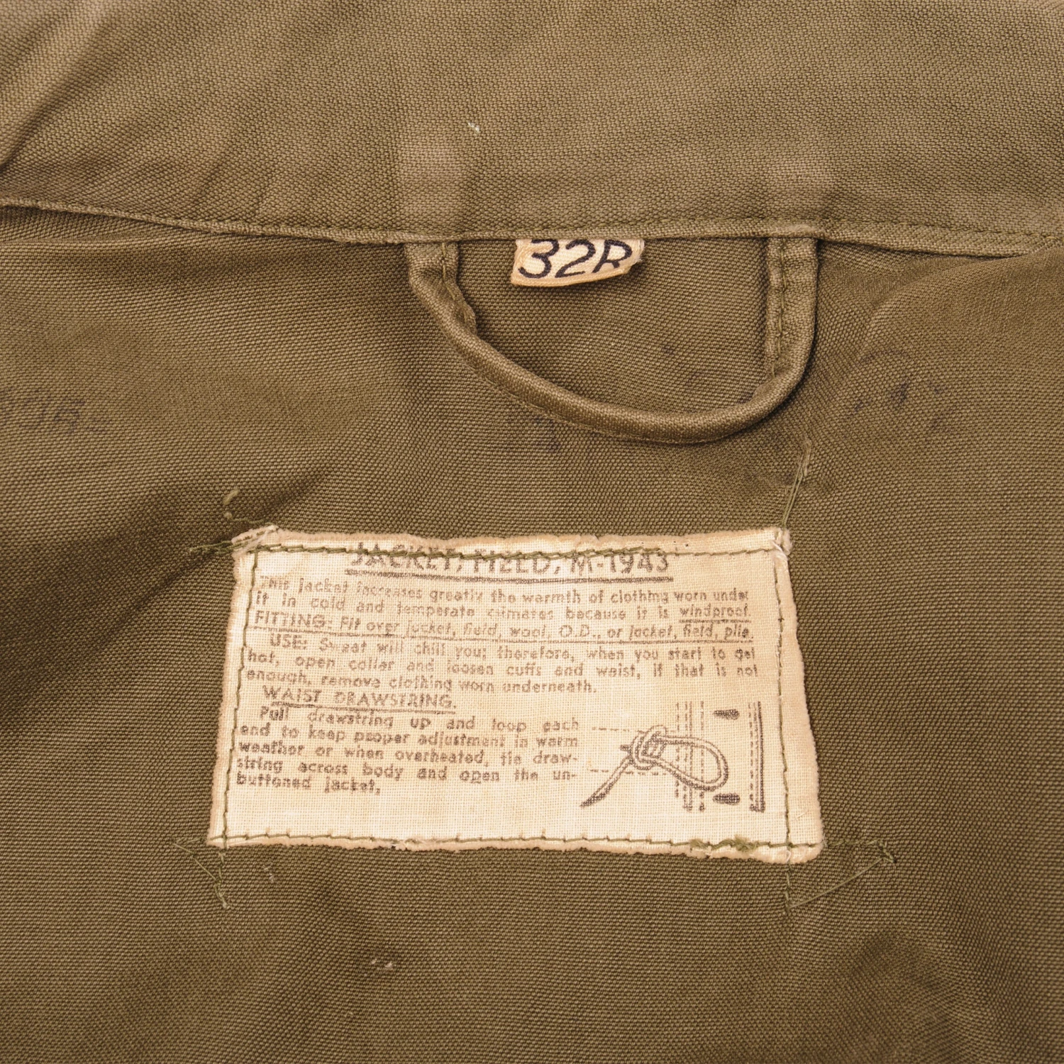 VINTAGE US ARMY M-1943 M43 FIELD JACKET WW2 ERA SIZE 32R(Vintage Us Army M 1943 M43 Field Jacket Ww2 Era Size 32r) 4 VINTAGE US ARMY M-1943 M43 FIELD JACKET WW2 ERA SIZE 32R(Vintage Us Army M 1943 M43 Field Jacket Ww2 Era Size 32r) - Image 4