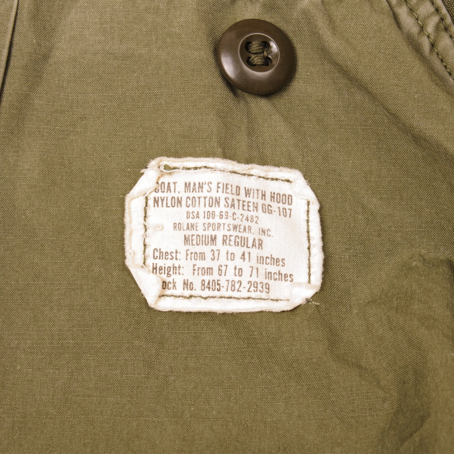 VINTAGE US ARMY M-1965 M65 FIELD JACKET 1969 VIETNAM WAR SIZE MEDIUM REGULAR(Vintage Us Army M 1965 M65 Field Jacket 1969 Vietnam War Size Medium Regular 1) 5 VINTAGE US ARMY M-1965 M65 FIELD JACKET 1969 VIETNAM WAR SIZE MEDIUM REGULAR(Vintage Us Army M 1965 M65 Field Jacket 1969 Vietnam War Size Medium Regular 1) - Image 5