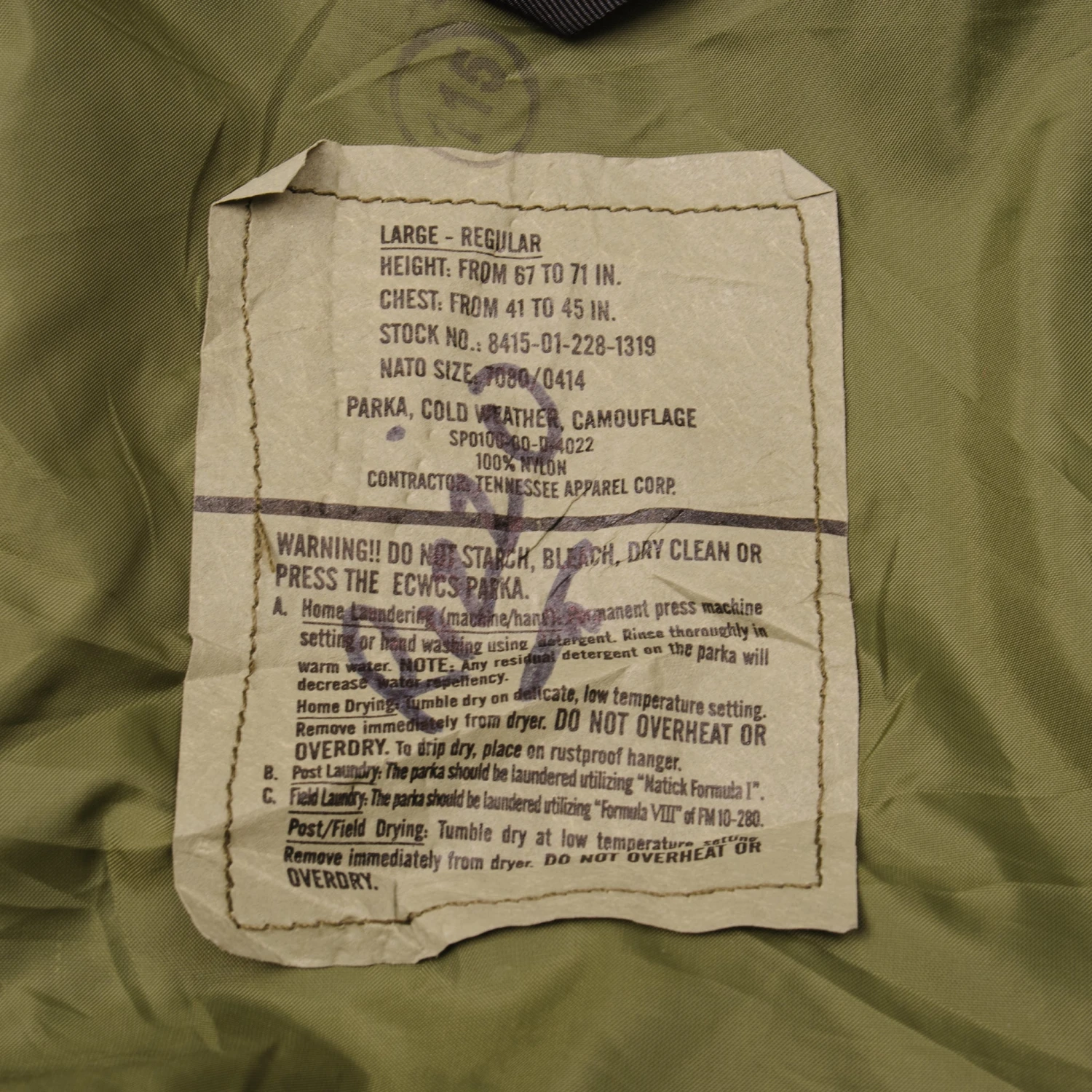 VINTAGE US ARMY ECWCS PARKA 2000 SIZE LARGE REGULAR GORETEX(Vintage Us Army Ecwcs Parka 2000 Size Large Regular Gore Tex) 4 VINTAGE US ARMY ECWCS PARKA 2000 SIZE LARGE REGULAR GORETEX(Vintage Us Army Ecwcs Parka 2000 Size Large Regular Gore Tex) - Image 4