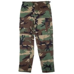 VINTAGE US ARMY RIP STOP WOODLAND CAMO COMBAT TROUSER 1996 MEDIUM LONG NOS(Vintage Us Army Hot Weather Woodland Camo Combat Trouser 1996 Medium Long)