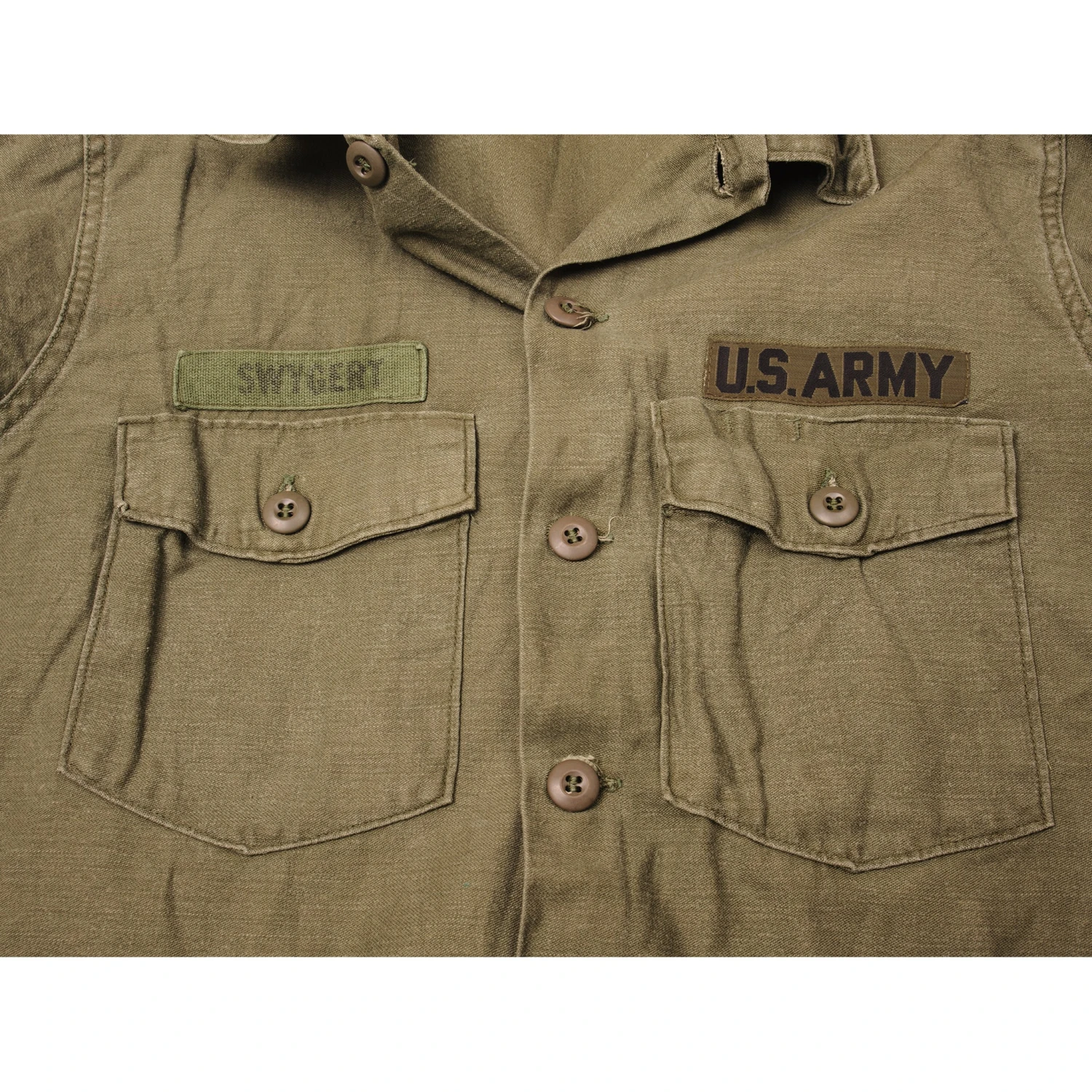 VINTAGE US ARMY UTILITY SHIRT P64 1972 VIETNAM WAR SIZE 16 1/2 X32 PATCHED(Vintage Us Army Utility Shirt P64 1972 Vietnam War Size 16 1 2 X32 Patched) 7 VINTAGE US ARMY UTILITY SHIRT P64 1972 VIETNAM WAR SIZE 16 1/2 X32 PATCHED(Vintage Us Army Utility Shirt P64 1972 Vietnam War Size 16 1 2 X32 Patched) - Image 7