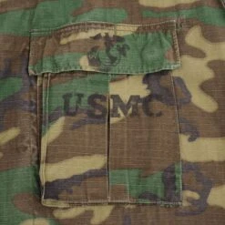 VINTAGE USMC WOODLAND HOT WEATHER COAT JACKET STENCIL 1978 SMALL LONG(Vintage Usmc Woodland Hot Weather Coat Jacket Stencil 1978 Small Long) -Rare Gear USA Shop DSC 7938
