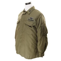 VINTAGE US ARMY FLIGHT SHIRT NOMEX PATCH SIZE LARGE REGULAR 1970s(Vintage Us Army Flight Jacket Patched Size Large Regular)