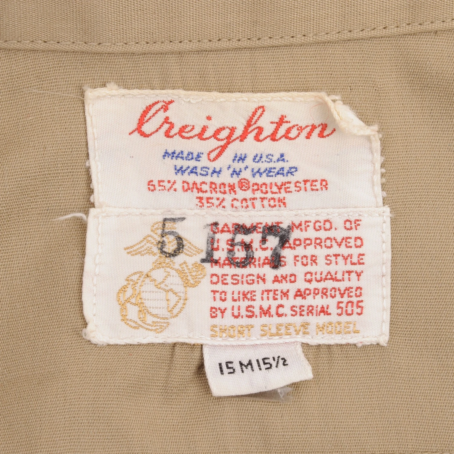 VINTAGE US ARMY OFFICER SHIRT POST WW2 SIZE 15X32(Vintage Us Army Officer Shirt Size 15x32) 9 VINTAGE US ARMY OFFICER SHIRT POST WW2 SIZE 15X32(Vintage Us Army Officer Shirt Size 15x32) - Image 9