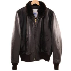 VINTAGE US NAVY LEATHER FLIGHT JACKET TYPE G-1 2004 SIZE 44(Vintage Us Navy Leather Flight Jacket Type G 1 2004 Size 44)