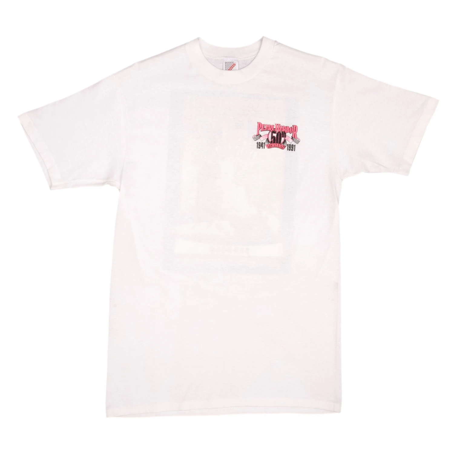 VINTAGE WW2 50TH ANNIVERSARY PEARL HARBOR TEE SHIRT 1991 SIZE MEDIUM MADE IN USA(Vintage Ww2 50th Anniversary Pearl Harbor Tee Shirt 1991 Size Medium Made In Usa Copy) 2 VINTAGE WW2 50TH ANNIVERSARY PEARL HARBOR TEE SHIRT 1991 SIZE MEDIUM MADE IN USA(Vintage Ww2 50th Anniversary Pearl Harbor Tee Shirt 1991 Size Medium Made In Usa Copy) - Image 2