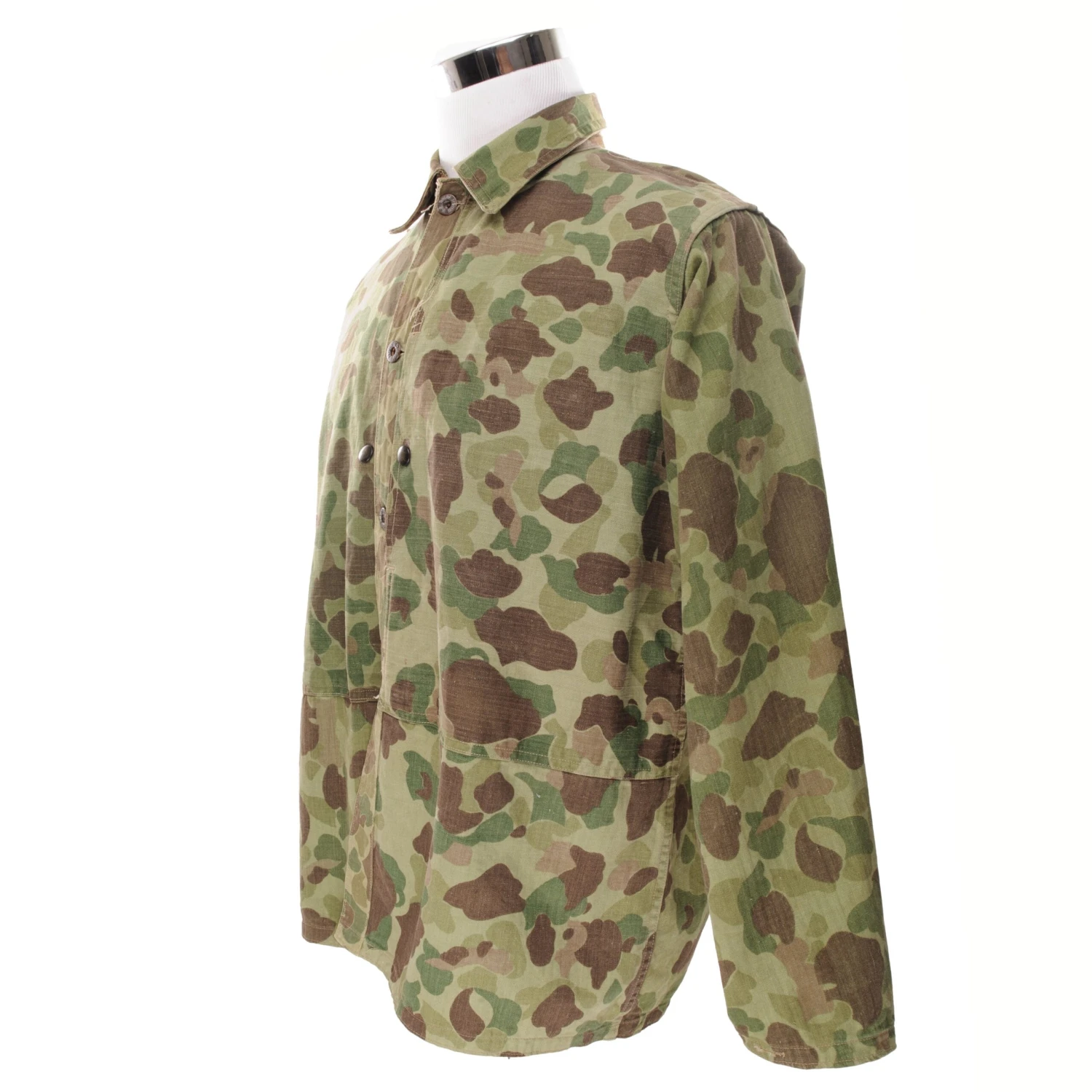 VINTAGE USMC HBT FROGSKIN REVERSIBLE CAMOUFLAGE UTILITY JACKET WW2 ERA SIZE XL(Vintage Usmc Frogskin Reversible Camouflage Utility Jacket Ww2 Era) 12 VINTAGE USMC HBT FROGSKIN REVERSIBLE CAMOUFLAGE UTILITY JACKET WW2 ERA SIZE XL(Vintage Usmc Frogskin Reversible Camouflage Utility Jacket Ww2 Era) - Image 12