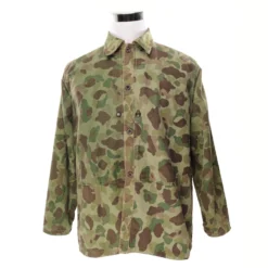 VINTAGE USMC HBT FROGSKIN MODIFIED CAMOUFLAGE UTILITY JACKET WW2 SIZE 38(Vintage Usmc Hbt Frogskin Reversible Camouflage Utility Jacket Ww2 Era Size 38)