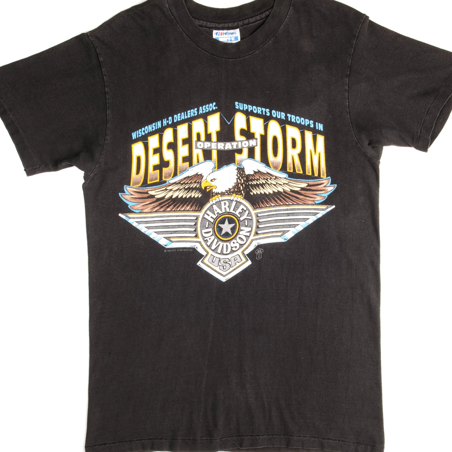 VINTAGE HARLEY DAVIDSON OPERATION DESERT STORM TEE SHIRT 1991 SMALL MADE IN USA(Vintage Harley Davidson Operation Desert Storm Tee Shirt 1991 Size Small Made In Usa) 1 VINTAGE HARLEY DAVIDSON OPERATION DESERT STORM TEE SHIRT 1991 SMALL MADE IN USA(Vintage Harley Davidson Operation Desert Storm Tee Shirt 1991 Size Small Made In Usa)