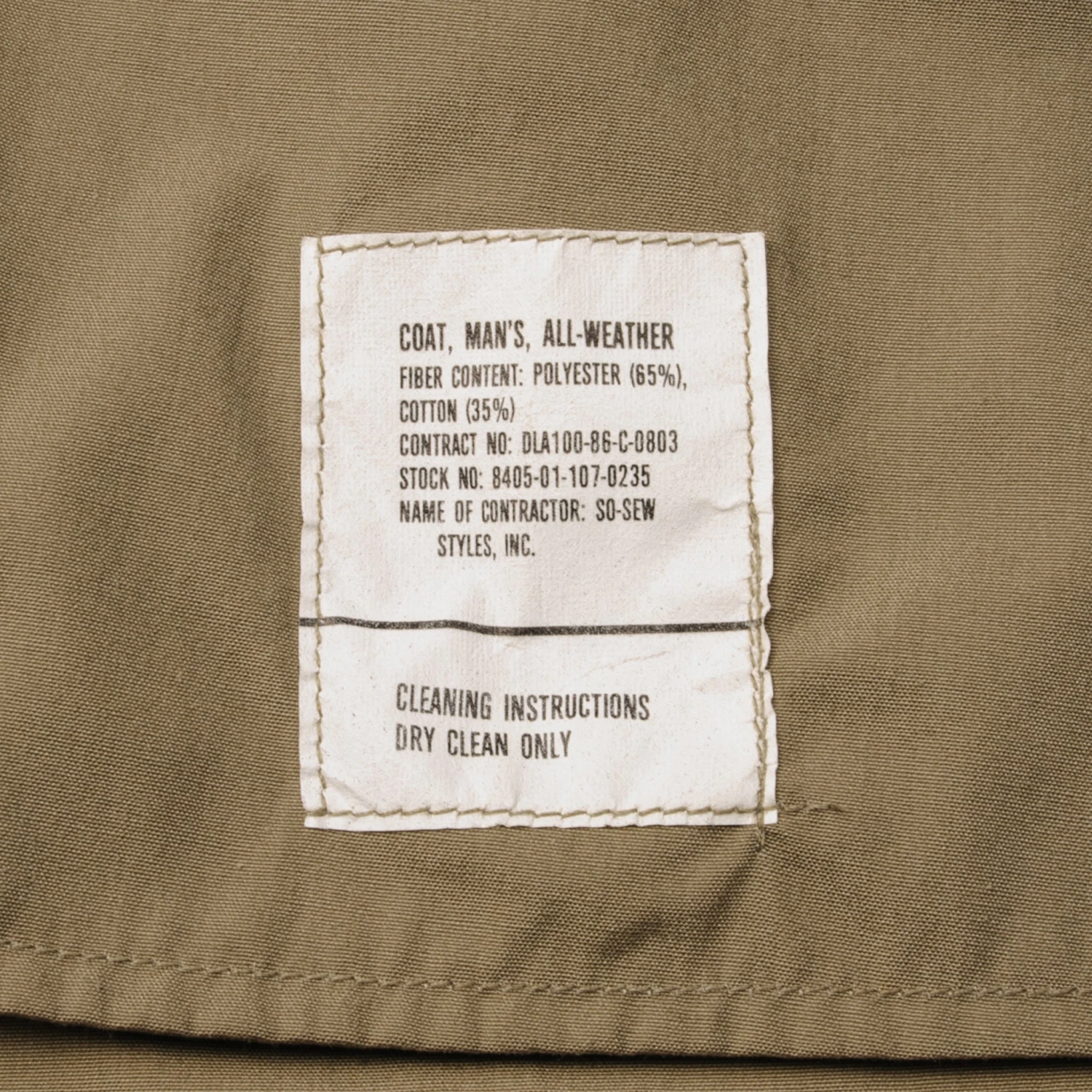 VINTAGE US ARMY ALL WEATHER TRENCH COAT 1986 SIZE 36 R(Vintage Us Army All Weather Trench Coat 1986 Size 36 R) 4 VINTAGE US ARMY ALL WEATHER TRENCH COAT 1986 SIZE 36 R(Vintage Us Army All Weather Trench Coat 1986 Size 36 R) - Image 4