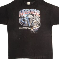 VINTAGE US MILITARY AIRBORNE TEE SHIRT 1988 SIZE XL MADE IN USA(Vintage Us Military Airborne Tee Shirt 1988 Size Xl Made In Usa)