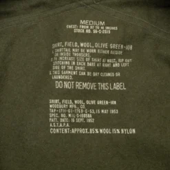 VINTAGE US ARMY OG 108 WOOL SHIRT PATCHED 1953 KOREAN WAR SIZE MEDIUM NOS(Vintage Us Army Og 108 Wool Shirt Patched 1953 Korean War Size Medium Nos) -Rare Gear USA Shop DSC 8652 4803c52d 07d8 4b58 ba36 29ef714b591a