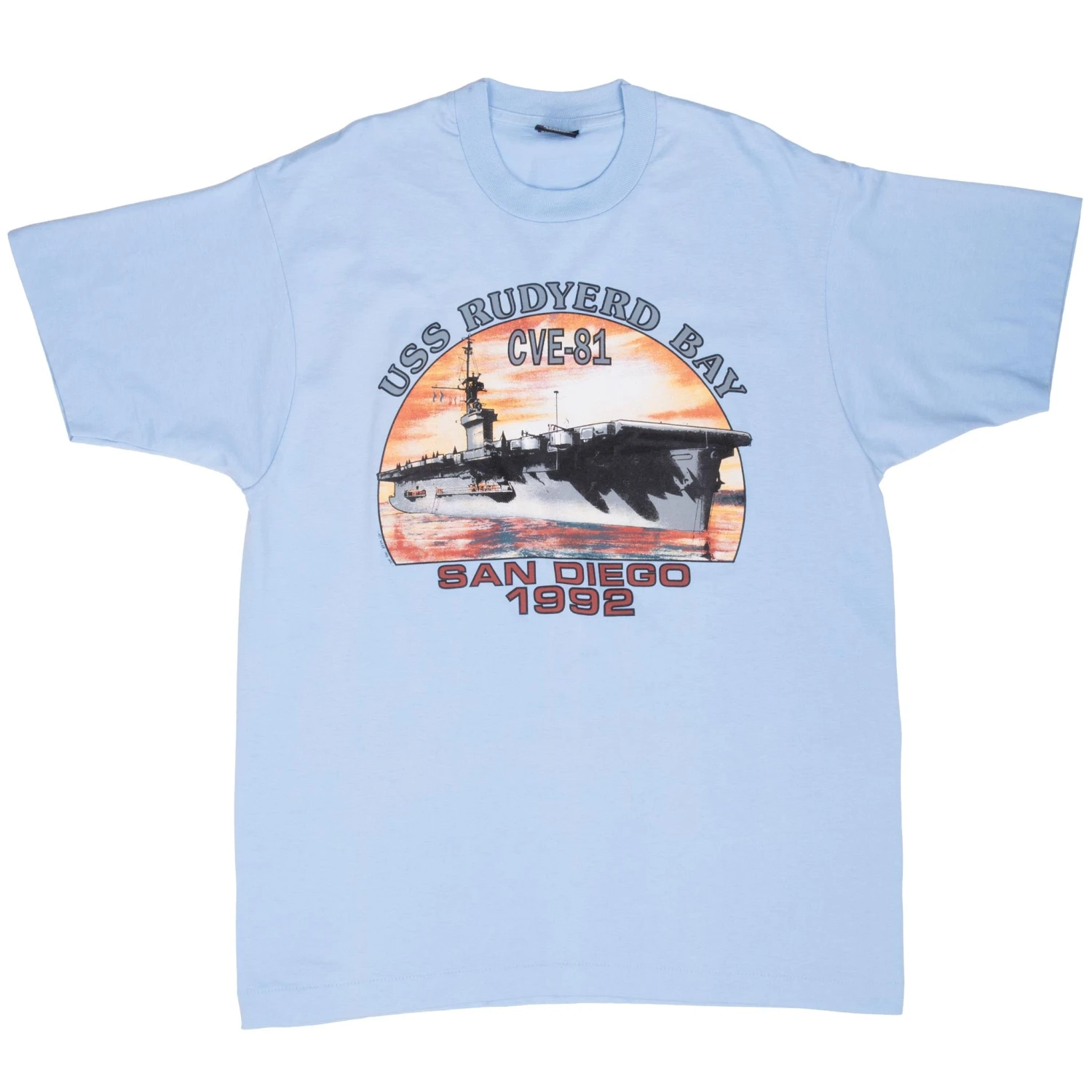 VINTAGE USN USS RUDYERD BAY CVE-81 SAN DIEGO 1992 TEE SHIRT LARGE MADE USA(Vintage Usn Us Navy Uss Rudyerd Bay Cve 81 San Diego 1992 Tee Shirt Large Made Usa) 2 VINTAGE USN USS RUDYERD BAY CVE-81 SAN DIEGO 1992 TEE SHIRT LARGE MADE USA(Vintage Usn Us Navy Uss Rudyerd Bay Cve 81 San Diego 1992 Tee Shirt Large Made Usa) - Image 2