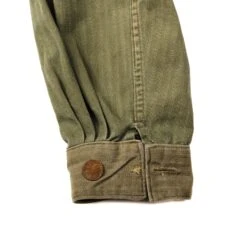 US AIR FORCE HBT UTILITY SHIRT WITH 13 STARS BUTTONS WW2 ERA STAFF SERGEANT SIZE 42R(Us Air Force Hbt Utility Shirt With 13 Stars Buttons Ww2 Era Staff Sergeant Size 42r) -Rare Gear USA Shop DSC 8687 1