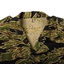 VINTAGE US ARMY TIGER STRIPE LATE WAR PATTERN SHIRT LIGHTWEIGHT LRRP 1960s VIETNAM WAR SIZE MEDIUM(Vintage Us Army Tiger Stripe Late War Pattern Shirt 1960s Size Medium) -Rare Gear USA Shop DSC 8707 1