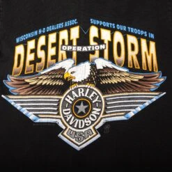 VINTAGE HARLEY DAVIDSON OPERATION DESERT STORM TEE SHIRT 1991 SMALL MADE IN USA(Vintage Harley Davidson Operation Desert Storm Tee Shirt 1991 Size Small Made In Usa) 13 VINTAGE HARLEY DAVIDSON OPERATION DESERT STORM TEE SHIRT 1991 SMALL MADE IN USA(Vintage Harley Davidson Operation Desert Storm Tee Shirt 1991 Size Small Made In Usa) -Rare Gear USA Shop DSC 8739 1