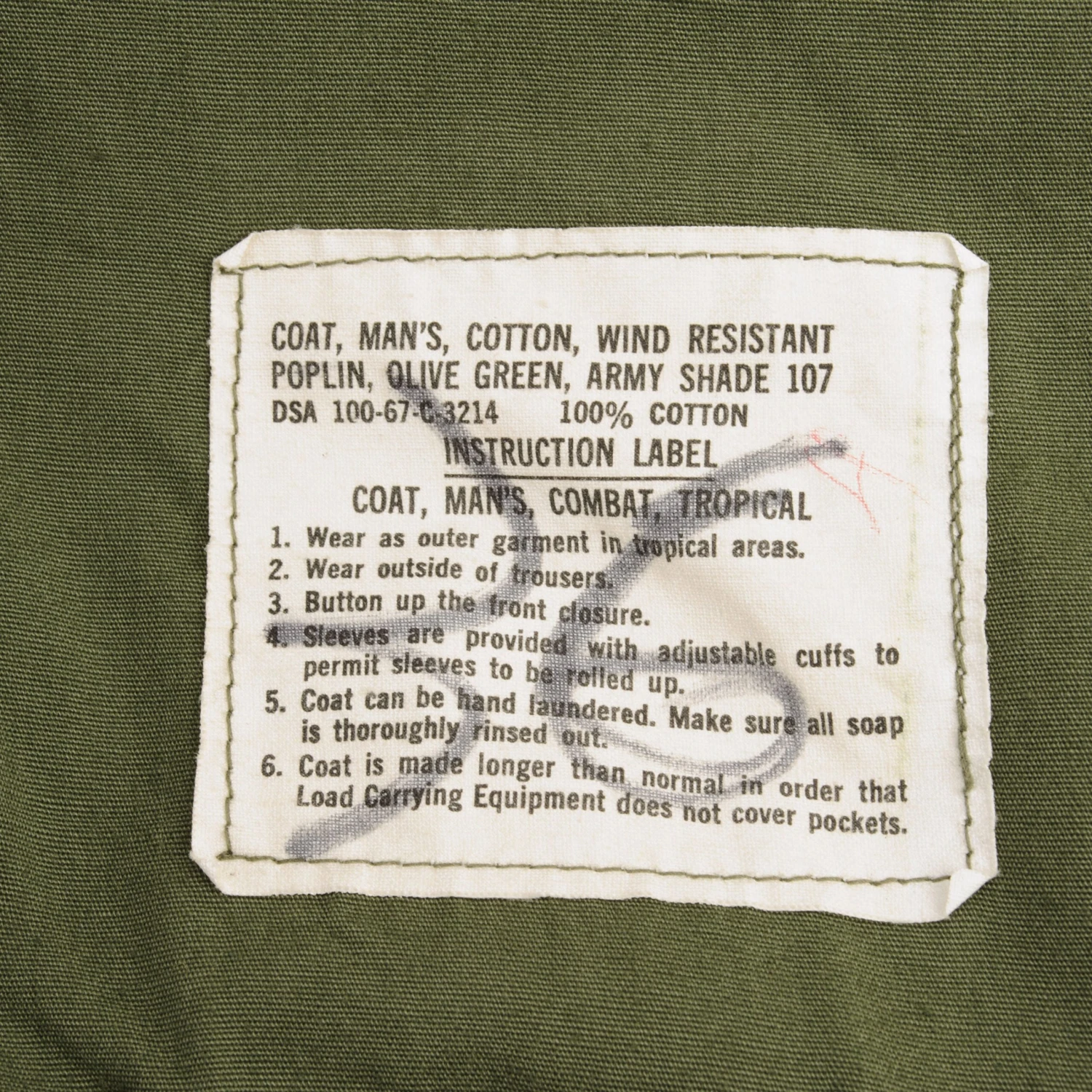 VINTAGE US ARMY TROPICAL COMBAT JACKET 1967 VIETNAM WAR MEDIUM LONG NOS NEW(Vintage Us Army Tropical Combat Jacket 4th Pat 1966 Vietnam War Medium Long Nos) 6 VINTAGE US ARMY TROPICAL COMBAT JACKET 1967 VIETNAM WAR MEDIUM LONG NOS NEW(Vintage Us Army Tropical Combat Jacket 4th Pat 1966 Vietnam War Medium Long Nos) - Image 6