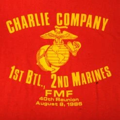 VINTAGE USMC CHARLIE COMPANY TEE SHIRT 1986 SIZE MEDIUM MADE IN USA(Vintage Usmc Charlie Company Tee Shirt 1986 Size Medium Made In Usa) 13 VINTAGE USMC CHARLIE COMPANY TEE SHIRT 1986 SIZE MEDIUM MADE IN USA(Vintage Usmc Charlie Company Tee Shirt 1986 Size Medium Made In Usa) -Rare Gear USA Shop DSC 8773 1