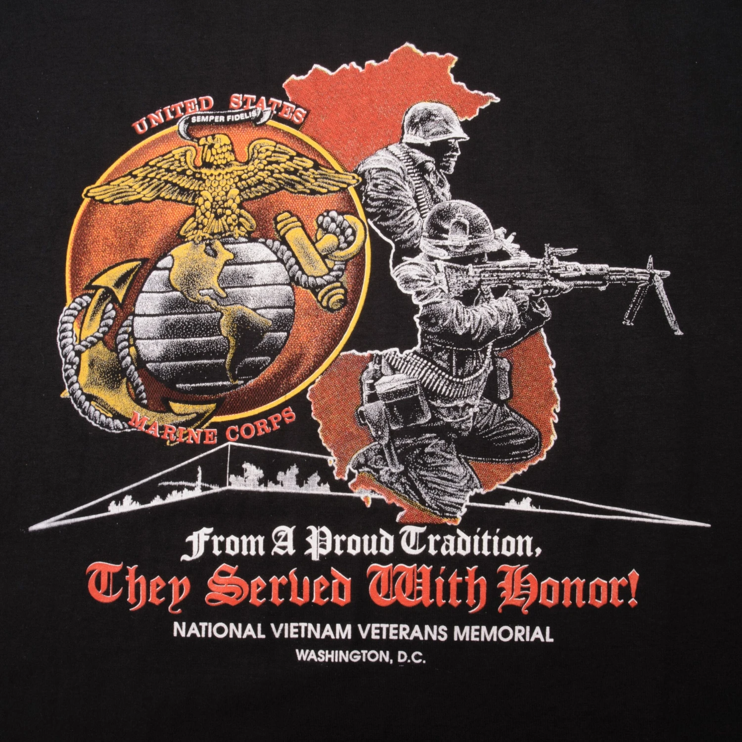 VINTAGE USMC MARINES VIETNAM VETERANS MEMORIAL TEE SHIRT 90S 2XL MADE USA(Vintage Usmc Marines Vietnam Veterans Memorial Tee Shirt 90s 2xl Made Usa) 5 VINTAGE USMC MARINES VIETNAM VETERANS MEMORIAL TEE SHIRT 90S 2XL MADE USA(Vintage Usmc Marines Vietnam Veterans Memorial Tee Shirt 90s 2xl Made Usa) - Image 5