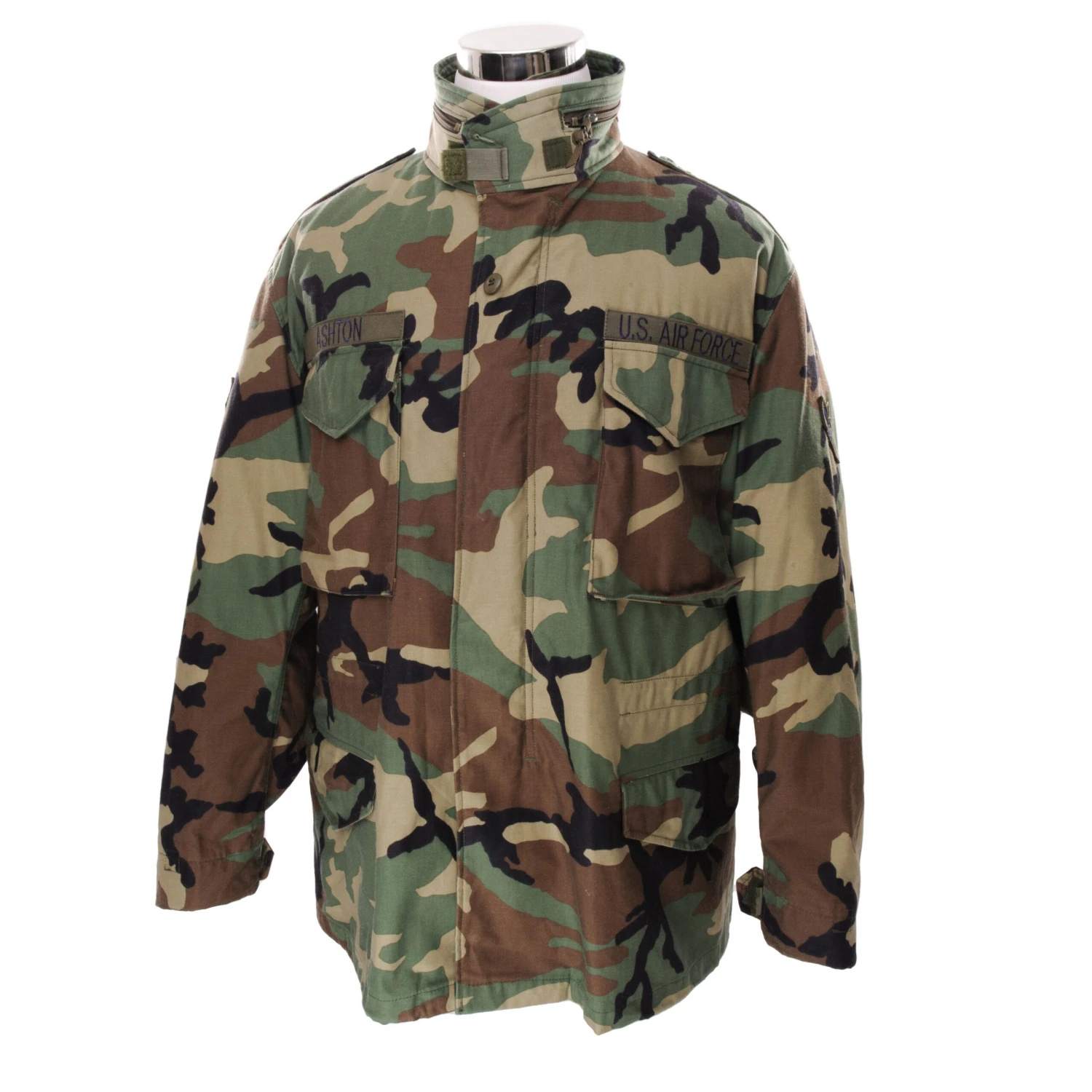 VINTAGE USAF M-1965 M65 WOODLAND CAMO FIELD JACKET 1996 LARGE REGULAR(Vintage Usaf M 1965 M65 Woodland Camo Field Jacket 1996 Large Regular) 2 VINTAGE USAF M-1965 M65 WOODLAND CAMO FIELD JACKET 1996 LARGE REGULAR(Vintage Usaf M 1965 M65 Woodland Camo Field Jacket 1996 Large Regular) - Image 2