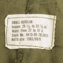 VINTAGE US ARMY FIELD TROUSERS PANTS M65 1976 SIZE SMALL REGULAR NOS(Vintage Us Army Field Trousers Pants M65 1976 Size Small Regular Nos) -Rare Gear USA Shop DSC 9514 06a6e8f3 5ef6 4647 8355 5a1164b6a48b