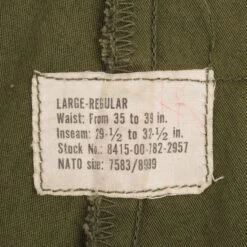 VINTAGE US ARMY FIELD TROUSERS PANTS M65 1976 SIZE LARGE REGULAR NOS(Vintage Us Army Field Trousers Pants M65 1976 Size Large Regular Nos) -Rare Gear USA Shop DSC 9520