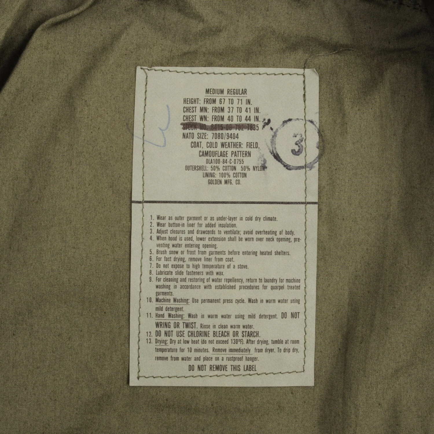 VINTAGE US ARMY M65 WOODLAND CAMO FIELD JACKET 1984 MEDIUM REGULAR NOS(Vintage Us Army M65 Woodland Camo Field Jacket 1984 Medium Regular Nos) 4 VINTAGE US ARMY M65 WOODLAND CAMO FIELD JACKET 1984 MEDIUM REGULAR NOS(Vintage Us Army M65 Woodland Camo Field Jacket 1984 Medium Regular Nos) - Image 4