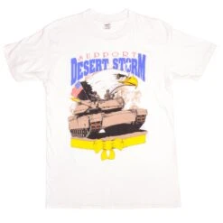 VINTAGE DESERT STORM TEE SHIRT EARLY 1990s SIZE LARGE MADE IN USA(Vintage Desert Storm Tee Shirt Early 1990s Size Large Made In Usa) 8 VINTAGE DESERT STORM TEE SHIRT EARLY 1990s SIZE LARGE MADE IN USA(Vintage Desert Storm Tee Shirt Early 1990s Size Large Made In Usa) -Rare Gear USA Shop DSC 9659 1