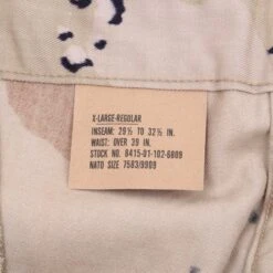 VINTAGE US ARMY CHOCOLATE CHIP DESERT CAMO COMBAT TROUSERS 1986 XL REGULAR NOS(Vintage Us Army Chocolate Chip Desert Camo Trousers 1986 Xl Regular Nos) -Rare Gear USA Shop DSC 9953