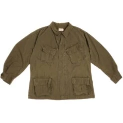 VINTAGE US ARMY POPLIN TROPICAL COMBAT JACKET 3RD PATTERN 1969 SIZE LARGE SHORT(Vintage Us Army Tropical Combat Jacket 3rd Pattern 1969 Size Large Short)