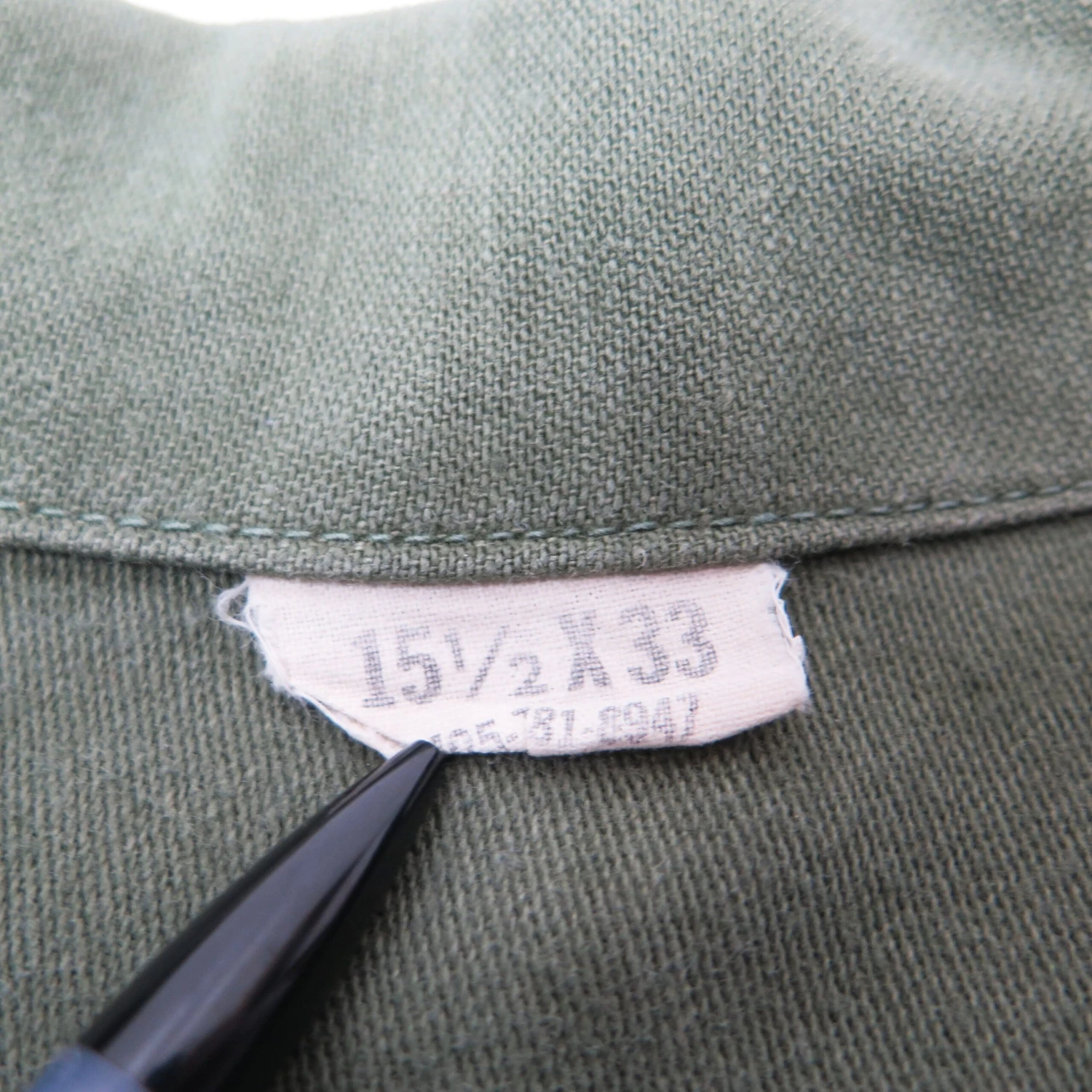 VINTAGE US ARMY UTILITY SHIRT P-64 P64 1968 VIETNAM WAR LIEUTENANT PARACHUTIST 82ND AIRBORNE DIVISION AIR DEFENSE ARTILLERY PATCHS SIZE 15 1/2 X 33(Us Army 1968 Vietnam Shirt Utility Lieutenant 82nd Airborne Division Parachute Artillery Patched) 5 VINTAGE US ARMY UTILITY SHIRT P-64 P64 1968 VIETNAM WAR LIEUTENANT PARACHUTIST 82ND AIRBORNE DIVISION AIR DEFENSE ARTILLERY PATCHS SIZE 15 1/2 X 33(Us Army 1968 Vietnam Shirt Utility Lieutenant 82nd Airborne Division Parachute Artillery Patched) - Image 5