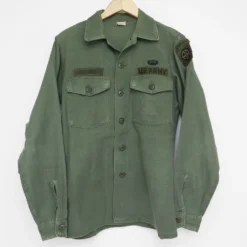 US ARMY UTILTY SHIRT P-64 P64 1970 VIETNAM WAR 82ND AIRBORNE DIVISION PATCH SIZE 15 1/2 X 35(Us Army 1970 Vietnam Shirt Utility Sateen Airborne)