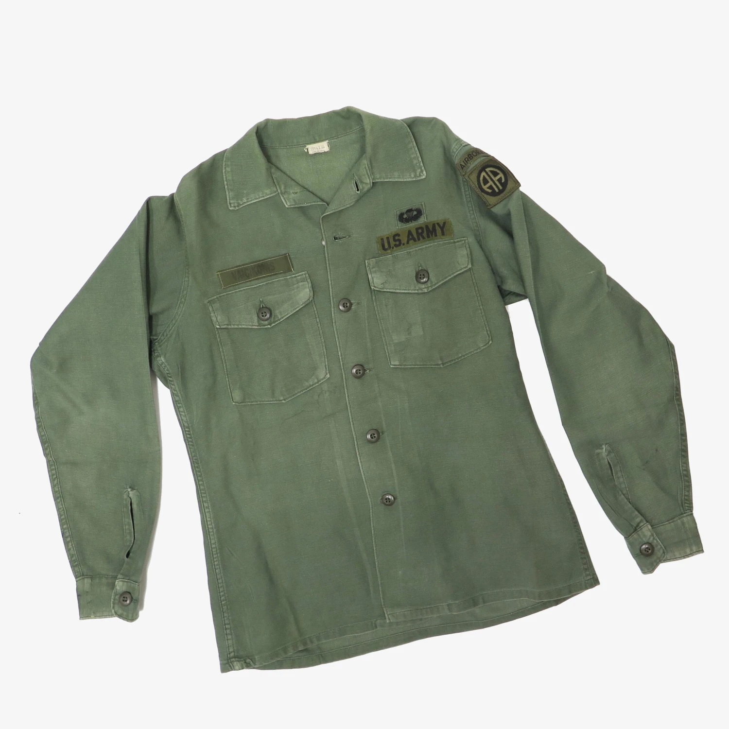 US ARMY UTILTY SHIRT P-64 P64 1970 VIETNAM WAR 82ND AIRBORNE DIVISION PATCH SIZE 15 1/2 X 35(Us Army 1970 Vietnam Shirt Utility Sateen Airborne) 3 US ARMY UTILTY SHIRT P-64 P64 1970 VIETNAM WAR 82ND AIRBORNE DIVISION PATCH SIZE 15 1/2 X 35(Us Army 1970 Vietnam Shirt Utility Sateen Airborne) - Image 3