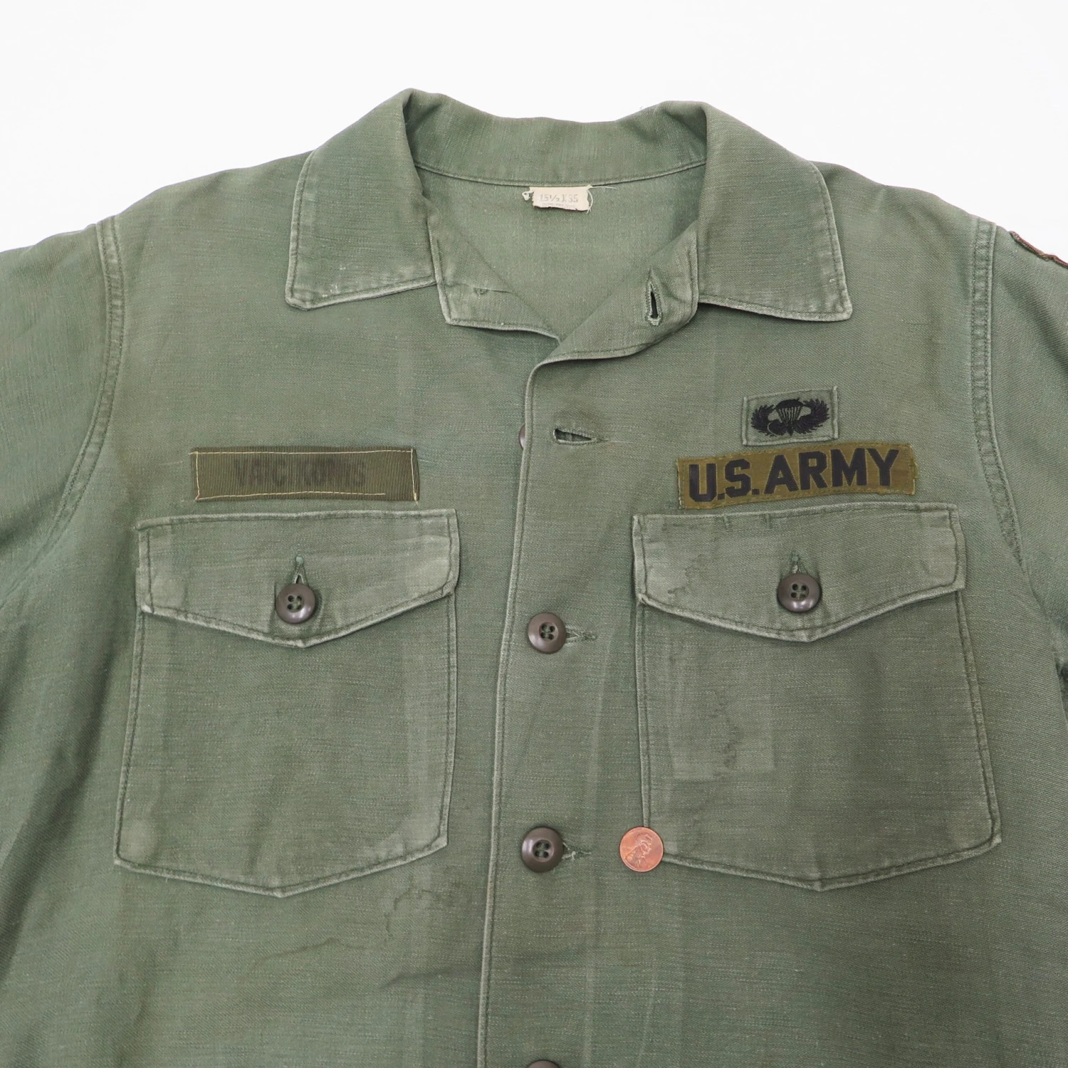 US ARMY UTILTY SHIRT P-64 P64 1970 VIETNAM WAR 82ND AIRBORNE DIVISION PATCH SIZE 15 1/2 X 35(Us Army 1970 Vietnam Shirt Utility Sateen Airborne) 7 US ARMY UTILTY SHIRT P-64 P64 1970 VIETNAM WAR 82ND AIRBORNE DIVISION PATCH SIZE 15 1/2 X 35(Us Army 1970 Vietnam Shirt Utility Sateen Airborne) - Image 7