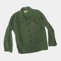 US ARMY UTILITY SHIRT P-58 P58 1960'S VIETNAM WAR SIZE SMALL(Us Army Vietnam Shirt Utility Sateen 60s) -Rare Gear USA Shop arm open