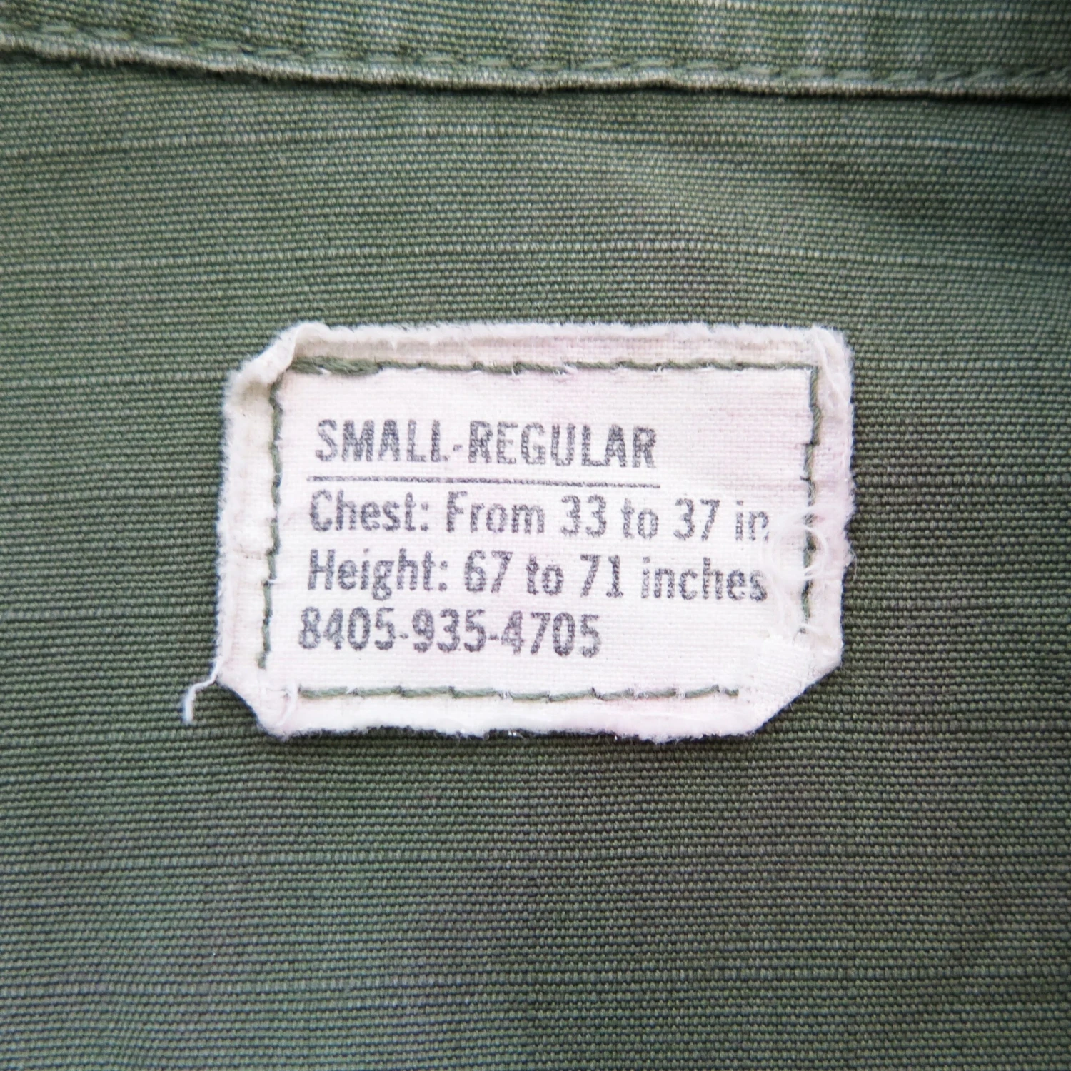US ARMY TROPICAL COMBAT JACKET 4TH PATTERN 1968 VIETNAM WAR SIZE SMALL REGULAR(Vietnam Poplin Rip Stop Tropical Combat Shirt 1968 Small) 5 US ARMY TROPICAL COMBAT JACKET 4TH PATTERN 1968 VIETNAM WAR SIZE SMALL REGULAR(Vietnam Poplin Rip Stop Tropical Combat Shirt 1968 Small) - Image 5