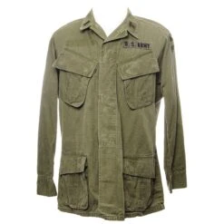 US ARMY 1969 VIETNAM TROPICAL COMBAT JACKET 5TH PATTERN UTILITY GROUND FORCE LIEUTENANT QUARTERMASTER(Us Army 1969 Vietnam Shirt Utility Ground Force Lieutenant Quartermaster)