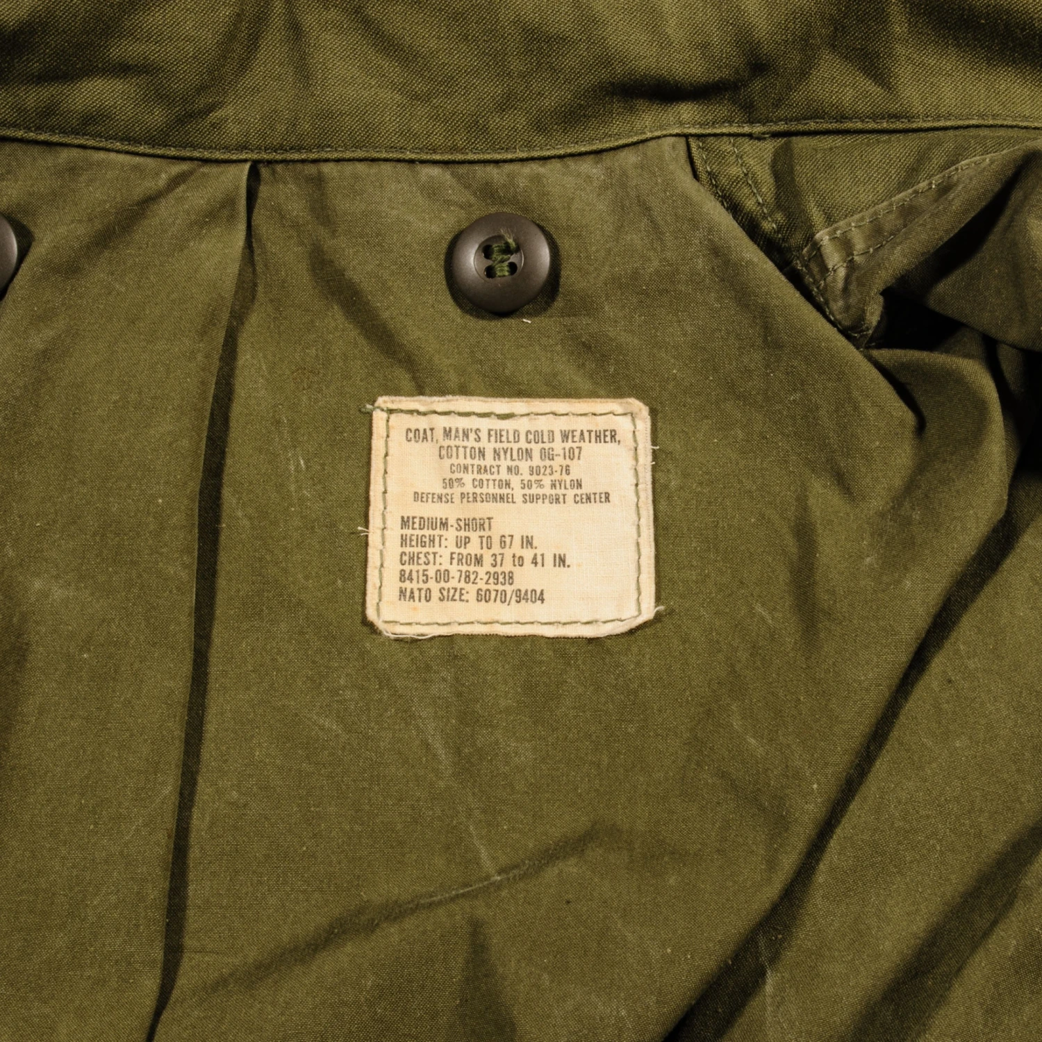 VINTAGE US ARMY M-1965 M65 FIELD JACKET 1976 SIZE MEDIUM SHORT(Us Army M65 M 65 1976 Vietnam Field Jacket Medium Short) 3 VINTAGE US ARMY M-1965 M65 FIELD JACKET 1976 SIZE MEDIUM SHORT(Us Army M65 M 65 1976 Vietnam Field Jacket Medium Short) - Image 3