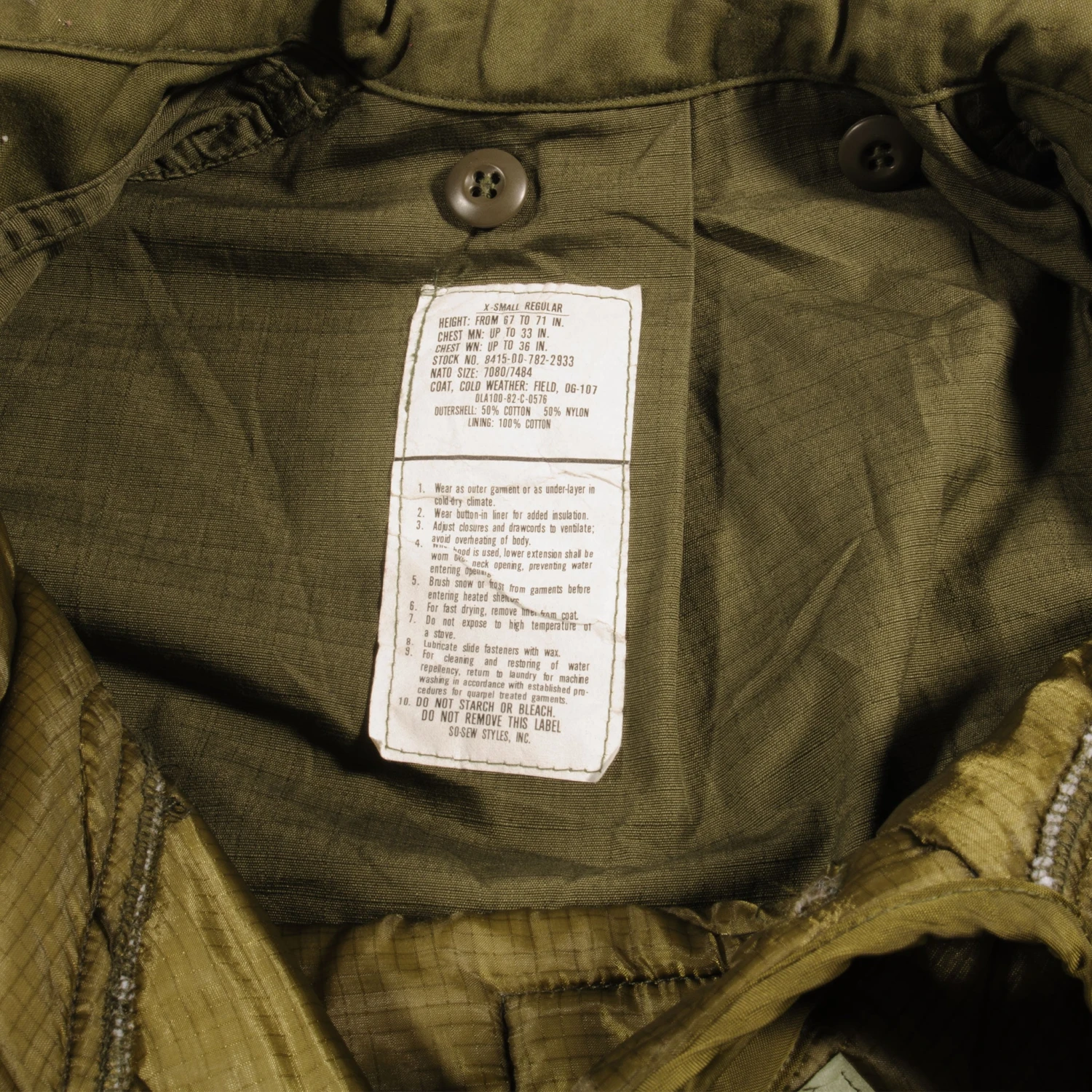 VINTAGE USAF US AIR FORCE M65 FIELD JACKET W LINER 1987 PATCHED XSMALL REGULAR(Vintage Usaf Us Air Force M65 Field Jacket W Liner 1987 Patched Xsmall Regular) 3 VINTAGE USAF US AIR FORCE M65 FIELD JACKET W LINER 1987 PATCHED XSMALL REGULAR(Vintage Usaf Us Air Force M65 Field Jacket W Liner 1987 Patched Xsmall Regular) - Image 3