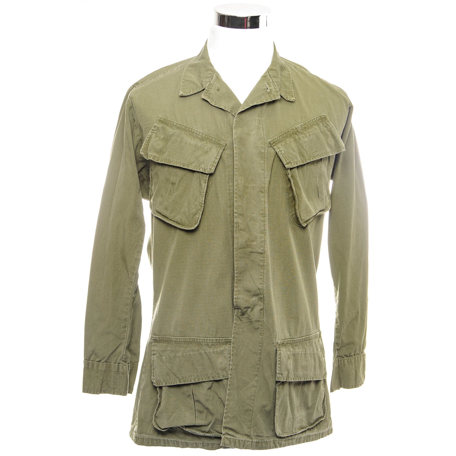 US ARMY TROPICAL COMBAT JACKET 5TH PATTERN RIPSTOP 1970 VIETNAM WAR SIZE SMALL LONG(Vietnam Us Army Tropical Combat Jacket Ripstop 1970 Small Long) 1 US ARMY TROPICAL COMBAT JACKET 5TH PATTERN RIPSTOP 1970 VIETNAM WAR SIZE SMALL LONG(Vietnam Us Army Tropical Combat Jacket Ripstop 1970 Small Long)