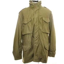 VINTAGE US ARMY M-1965 M65 FIELD JACKET WITH LINER 1987 SIZE LARGE LONG(Us Army M 1965 M65 1987 Field Jacket Gulf War Large Long With Liner)