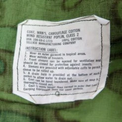 US ARMY TROPICAL COMBAT JACKET 5TH PATTERN ERDL 1969 VIETNAM WAR MEDIUM LONG(Vietnam Tropical Combat Camo Jacket Ripstop 1969 Medium Long) -Rare Gear USA Shop camz tag