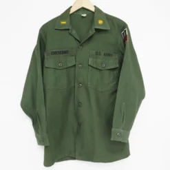 US ARMY UTILITY SHIRT P-64 P64 1967 1ST ARMY LIEUTENANT TRANSPORTATION CORPS PATCH SIZE 15 1/2 X 31(Us Army 1967 Vietnam Shirt Utility Sateen 1st Army)