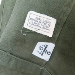 VINTAGE US AIR FORCE UTILITY SHIRT P-64 P64 1976 SIZE 15 1/2 X 33(Us Air Force 1976 Vietnam Shirt Utility Sateen) -Rare Gear USA Shop dug tag