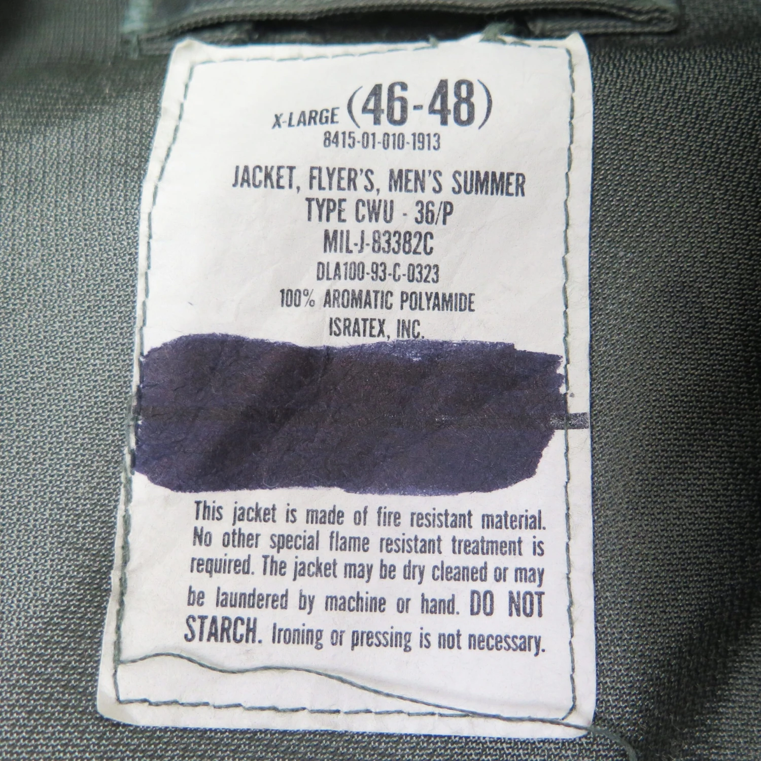 USAF US AIR FORCE FLIGHT JACKET 1993 SIZE XL(Usaf Us Air Force Flyers Jacket Extra Large Xl 1993 Desert Storm) 4 USAF US AIR FORCE FLIGHT JACKET 1993 SIZE XL(Usaf Us Air Force Flyers Jacket Extra Large Xl 1993 Desert Storm) - Image 4