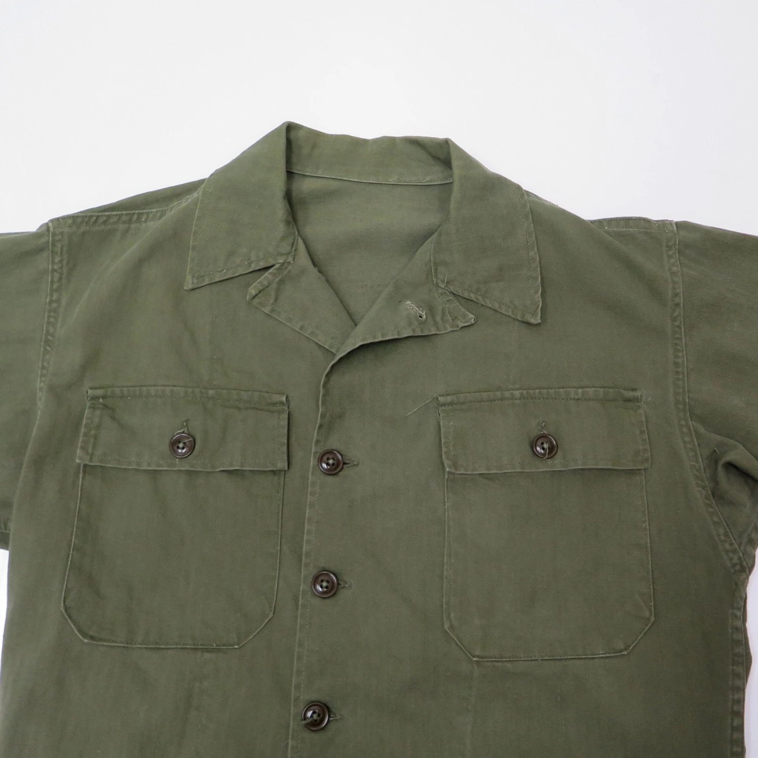 US ARMY UTILITY SHIRT HBT HERRINGBONE TWILL 1950'S EARLY VIETNAM SIZE SMALL(Us Army 1960s Vietnam Shirt Utility Deadstock) 5 US ARMY UTILITY SHIRT HBT HERRINGBONE TWILL 1950'S EARLY VIETNAM SIZE SMALL(Us Army 1960s Vietnam Shirt Utility Deadstock) - Image 5