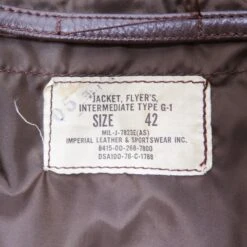 USN US NAVY LEATHER JACKET FLYERS TYPE G-1 G1 1976 SIZE 42(Product 6) 13 USN US NAVY LEATHER JACKET FLYERS TYPE G-1 G1 1976 SIZE 42(Product 6) -Rare Gear USA Shop leather0001 tag